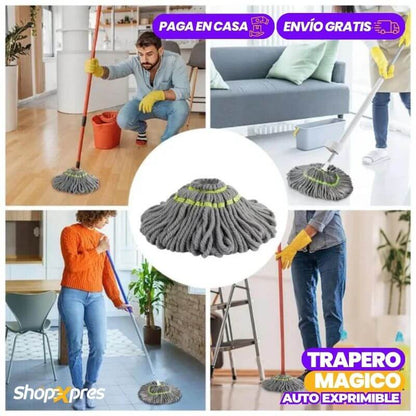 ULTRACLEAN® TRAPERO MOPA AUTO ESCURRIBLE 2 EN 1