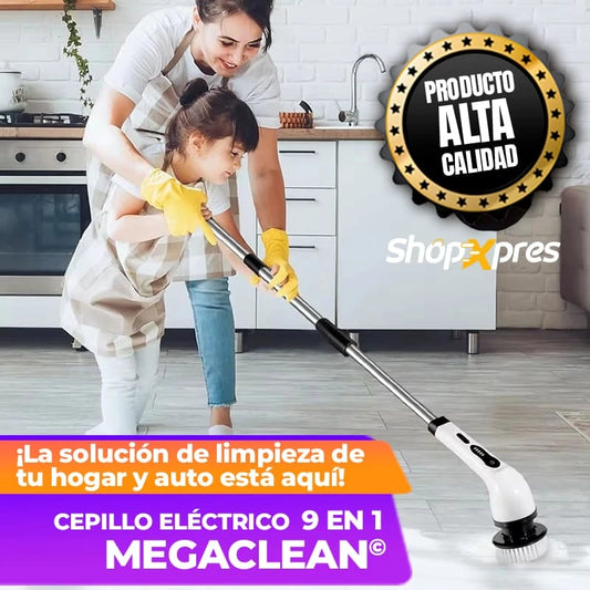 MEGACLEAN© - Cepillo De Limpieza Eléctrico 9 En 1